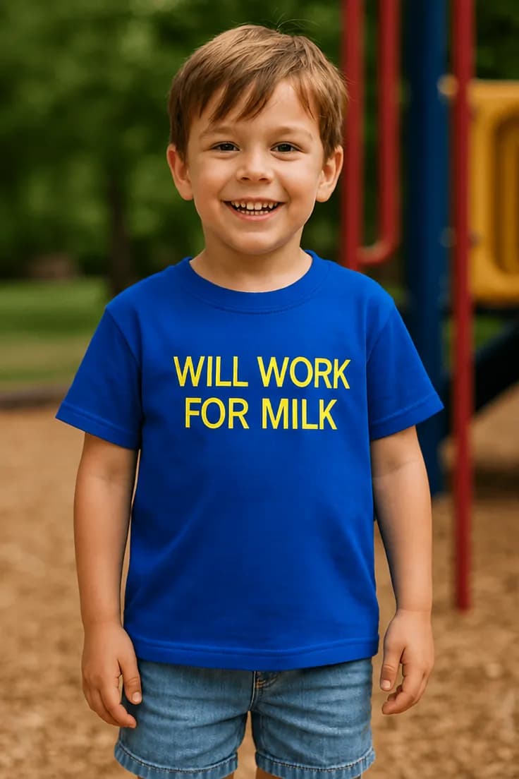 Barn t-shirt Jobbar för mjölk