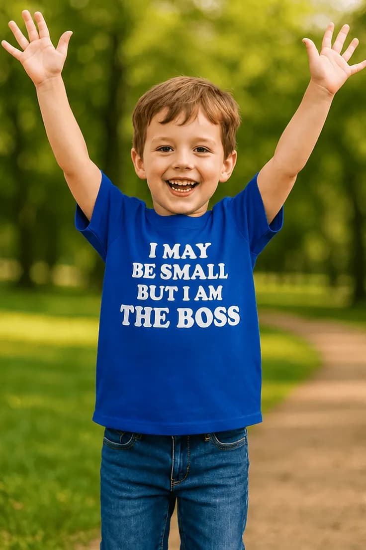 Barn t-shirt Liten men boss