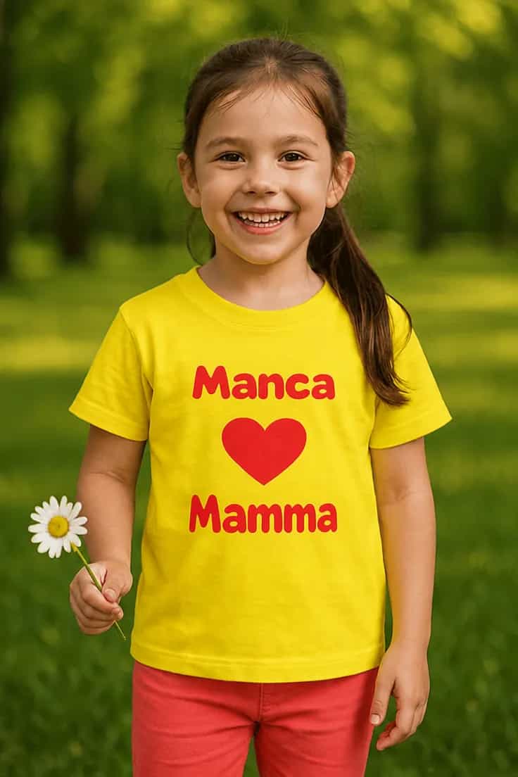 Barn t-shirt mamma med namn – Manca Mamma