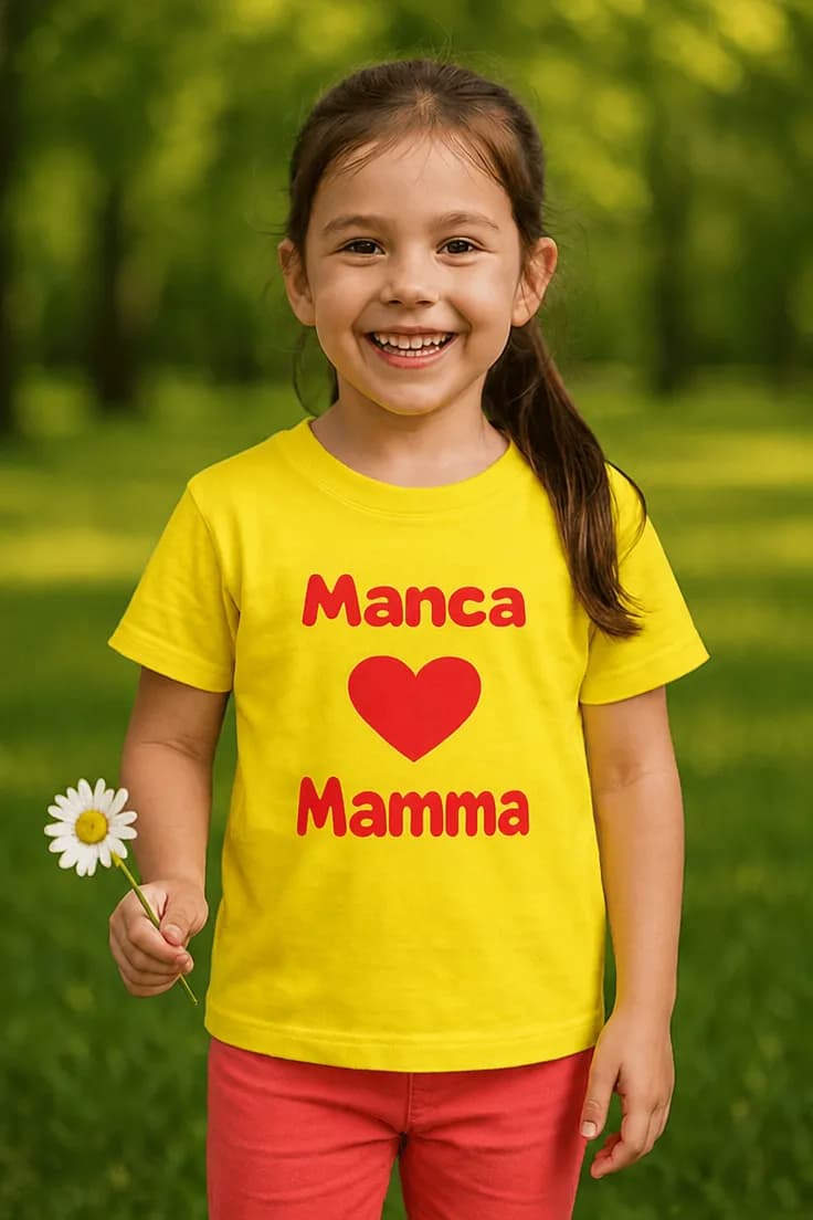 Barn t-shirt mamma med namn – Manca Mamma