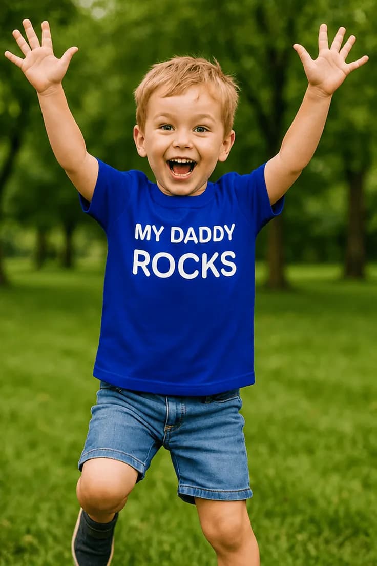 Barn t-shirt Pappa rockar