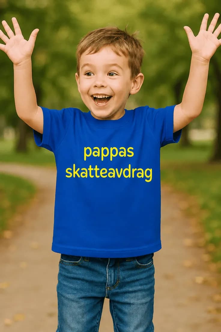 Barn t-shirt Pappas skatteavdrag