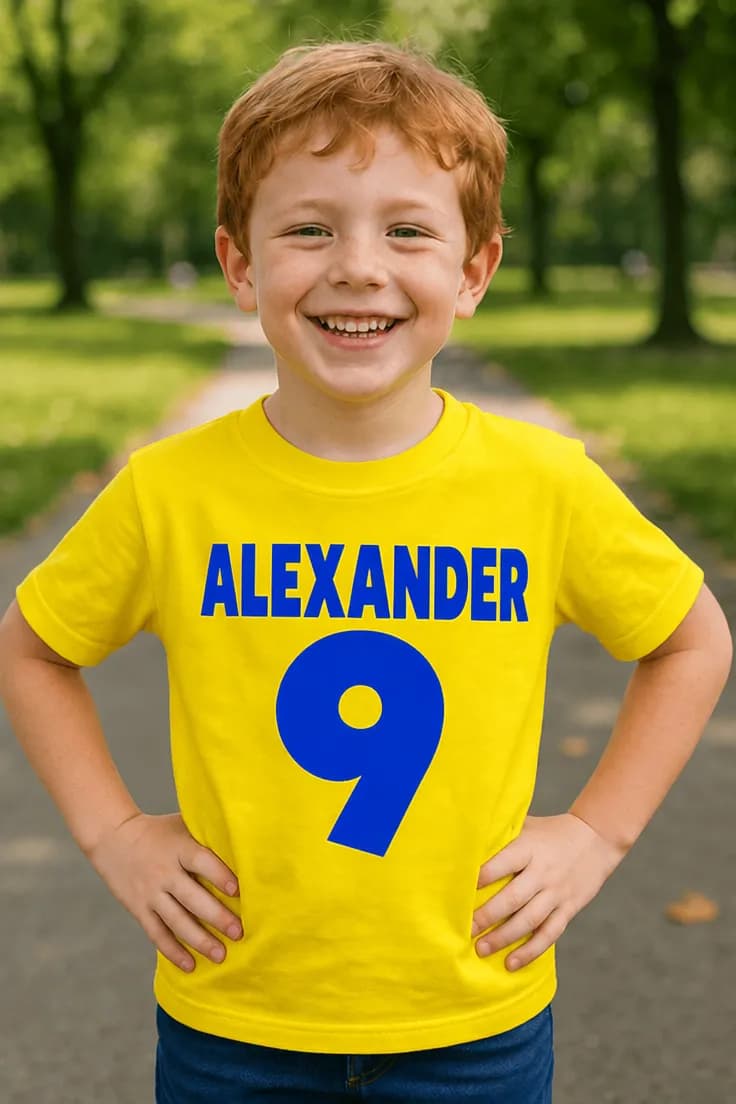 Barn t-shirt Sporttröja med namn ALEXANDER
