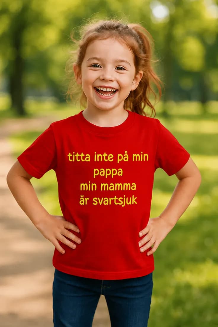 Barn t-shirt Svartsjuk mamma