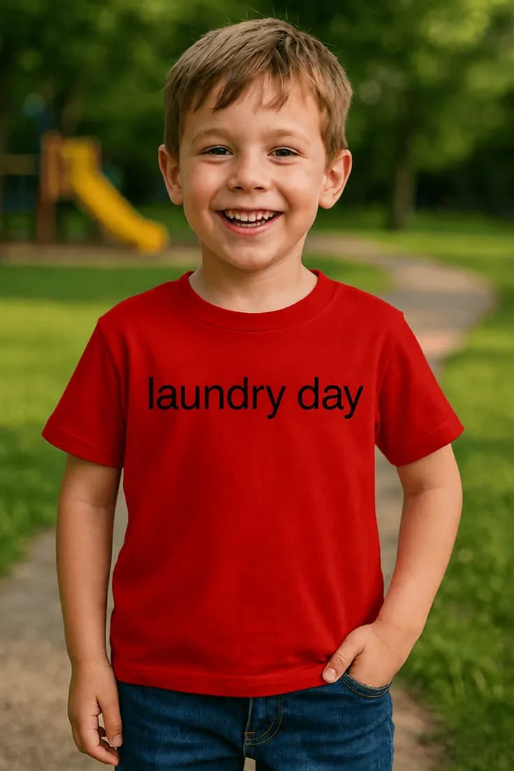 Barn t-shirt Tvättdag