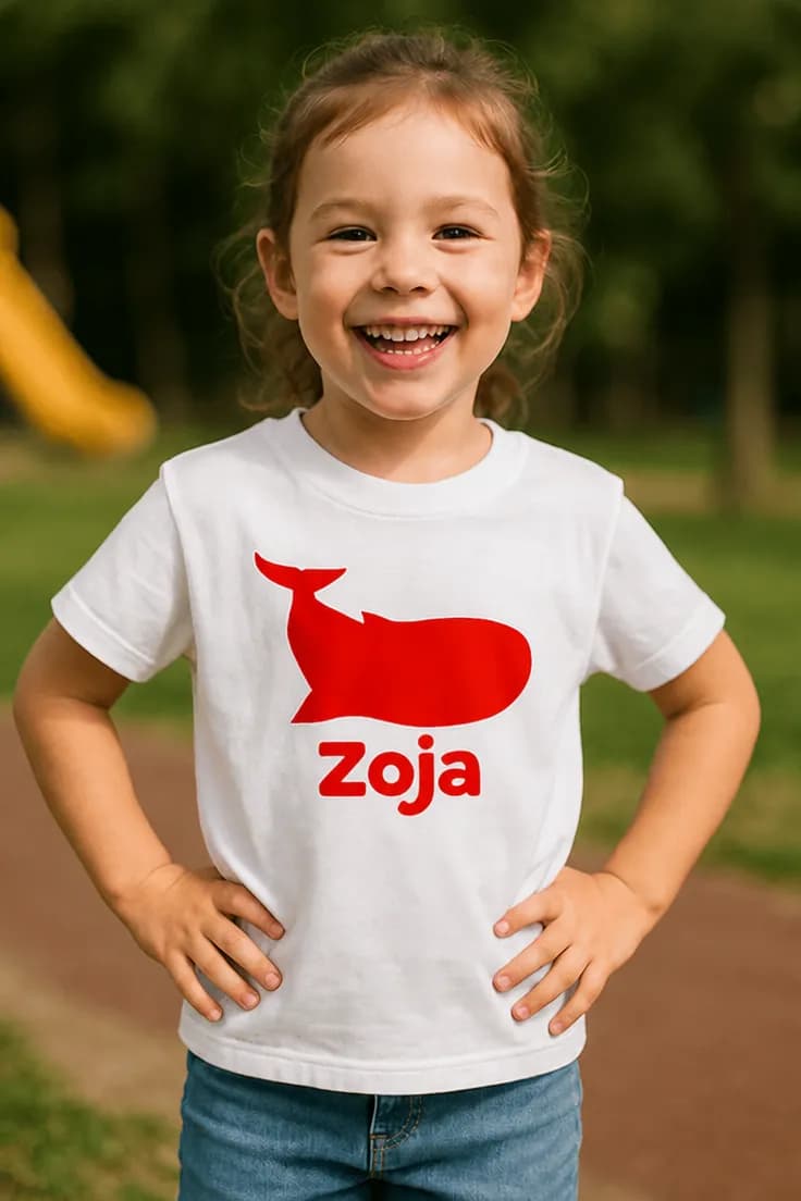 Barn t-shirt val med namn Zoja