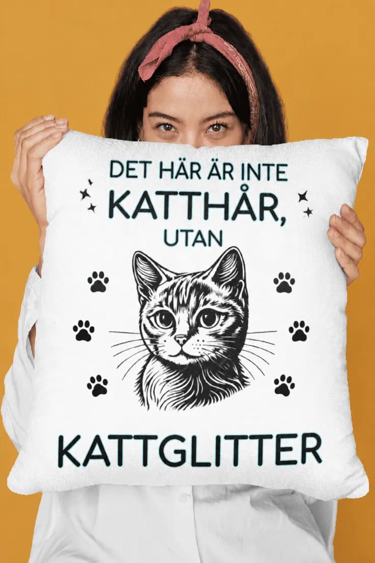 Dekorativ kudde Kattglitter – DET HÄR ÄR INTE