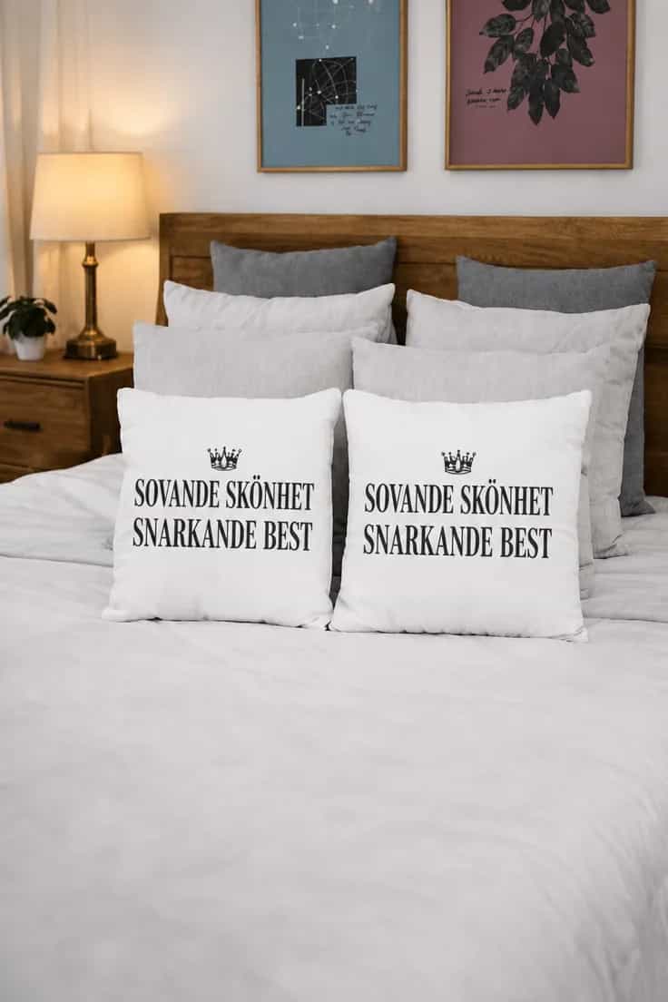 Dekorativ kudde Sovande skönhet snarkande best