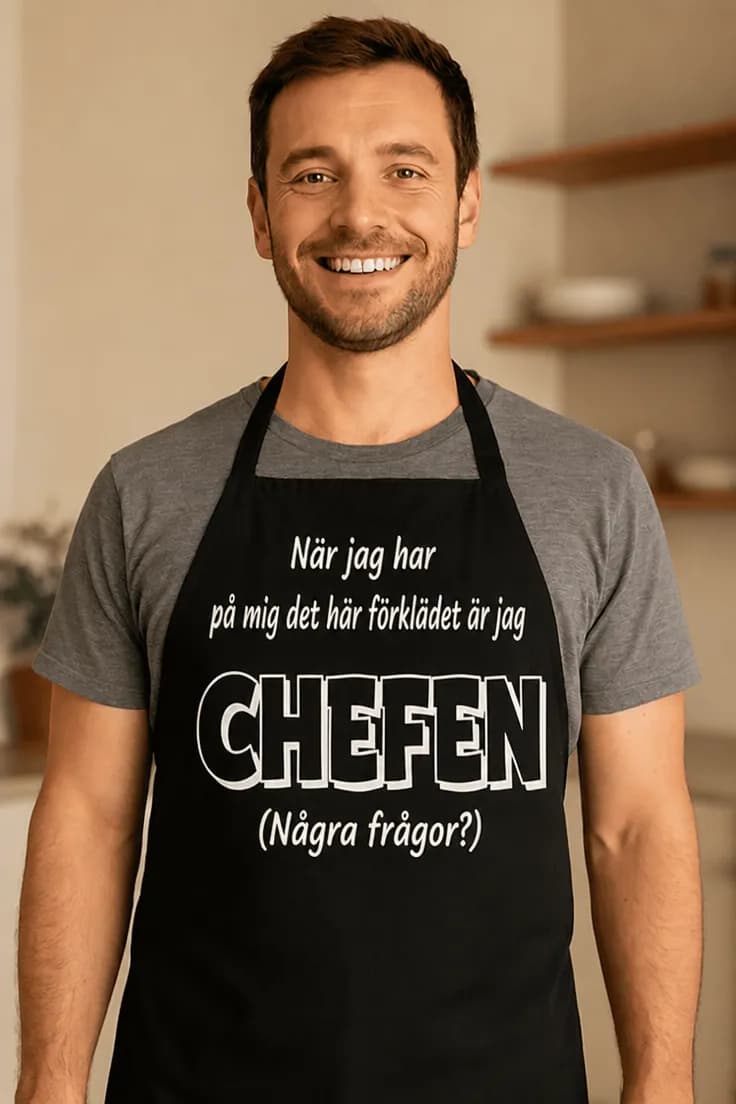 Förkläde Chefen i köket – När jag har på mig det här