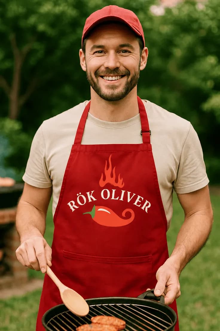 Förkläde med namn – RÖK OLIVER