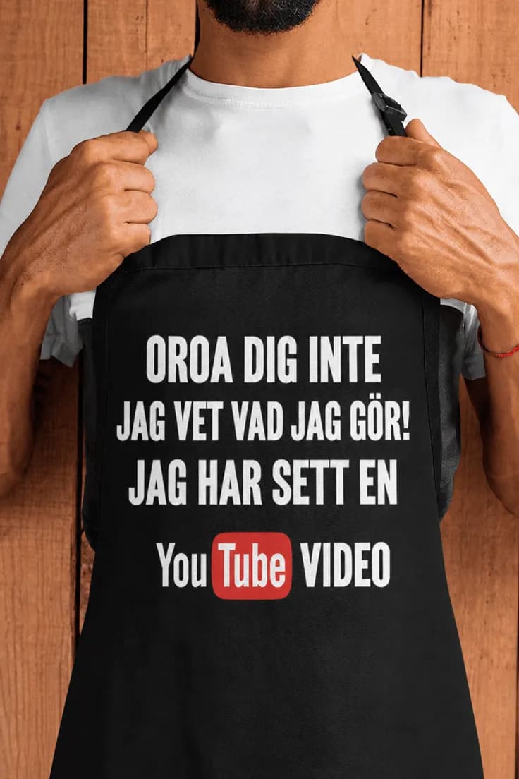 Förkläde rolig present – OROA DIG INTE JAG VET