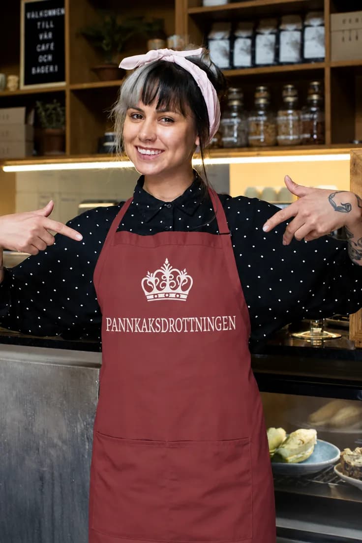 Förkläde pannkaksdrottningen – PANNKAKSDROTTNINGEN
