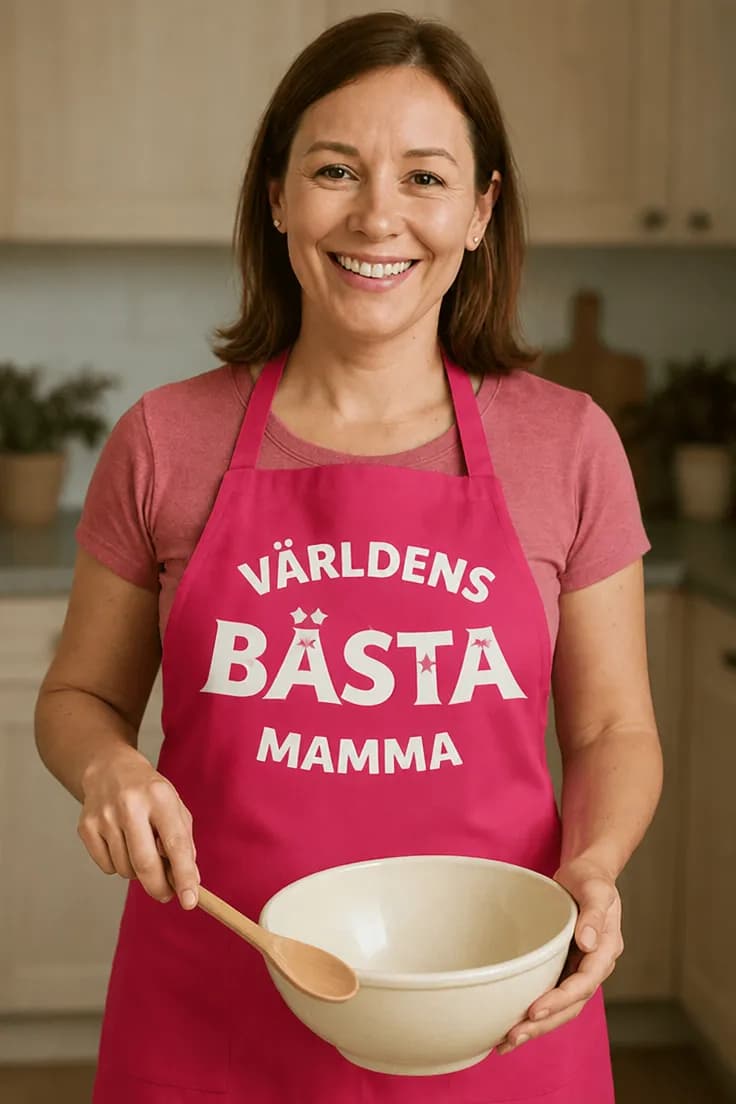 Förkläde världens bästa mamma med valfri text