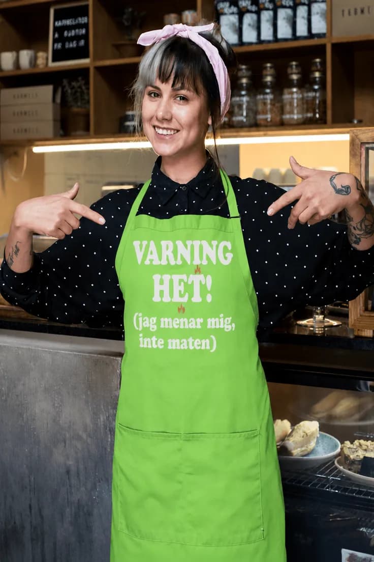 Förkläde Varning het – VARNING HET!