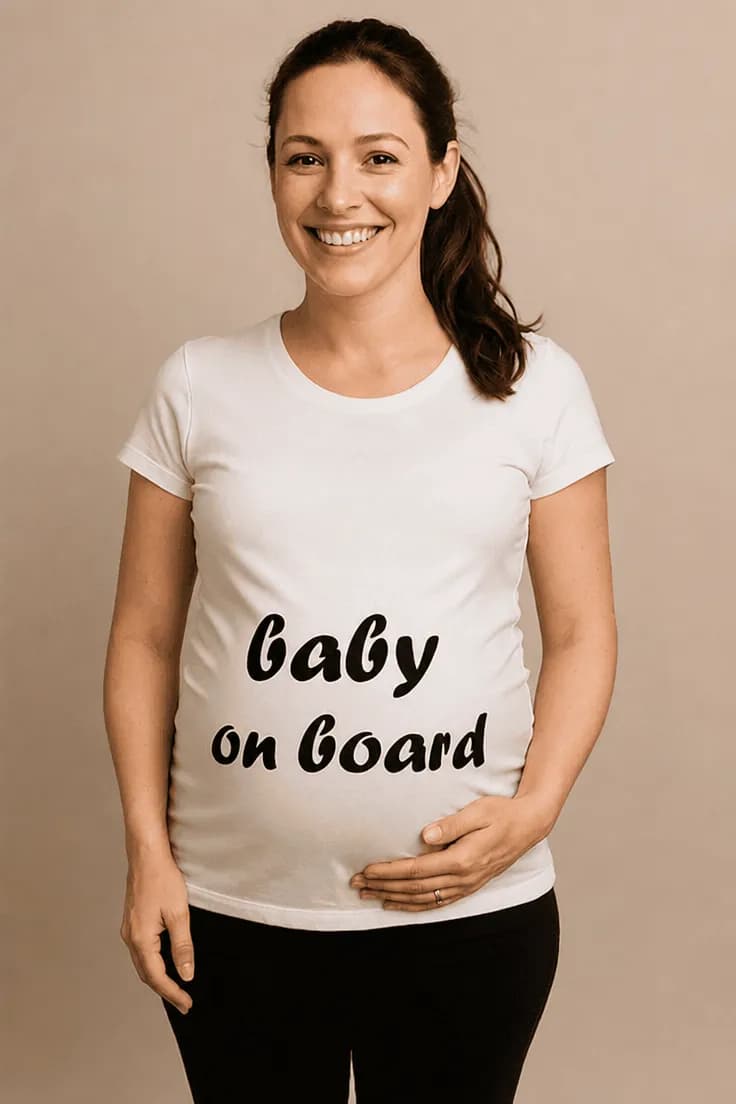 Gravid t-shirt Baby on board