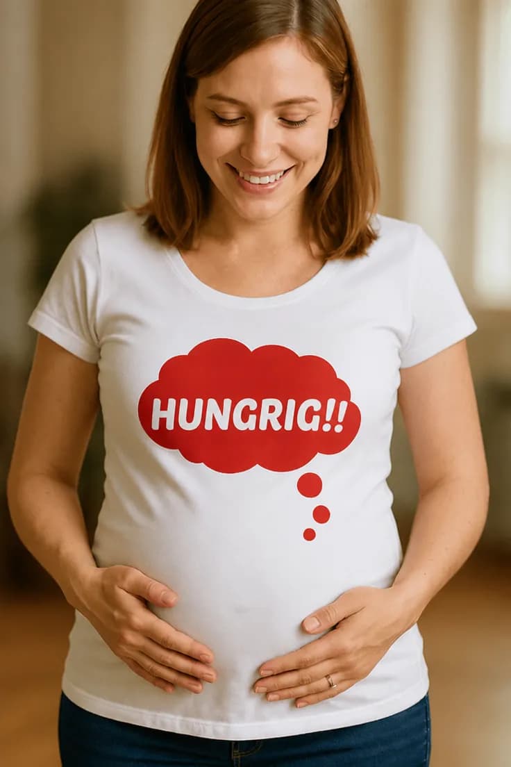 Gravid t-shirt Hungrig – HUNGRIG!!