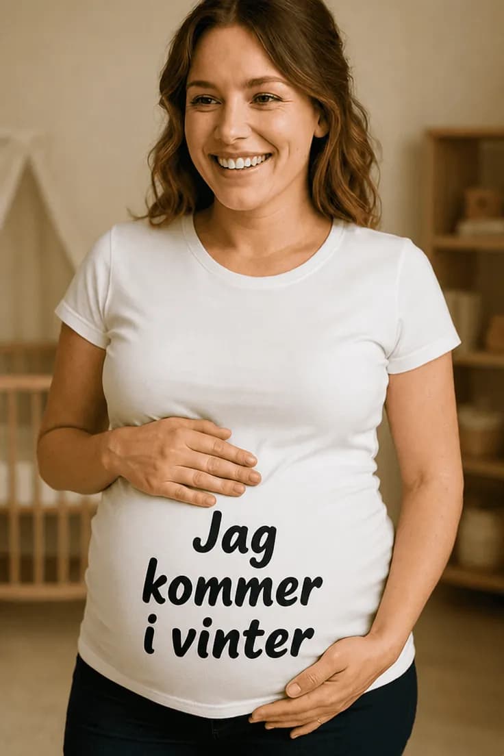 Gravid t-shirt Jag kommer i vinter