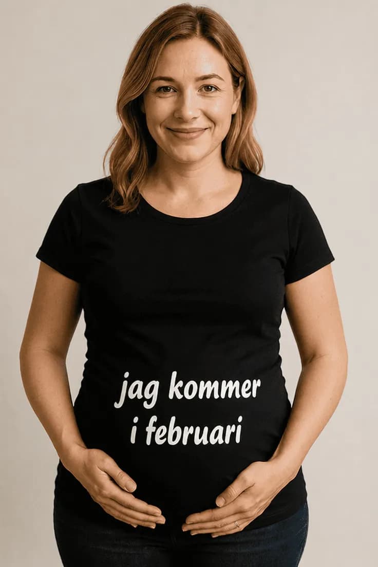 Gravid t-shirt Kommer i februari