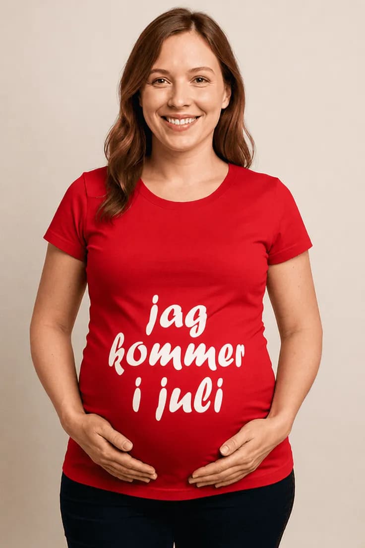 Gravid t-shirt Kommer i juli