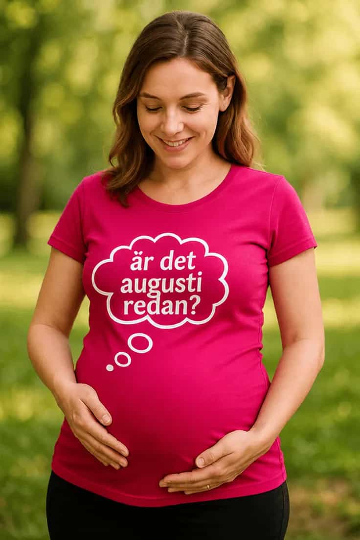 Gravid t-shirt Är det vald månad redan?
