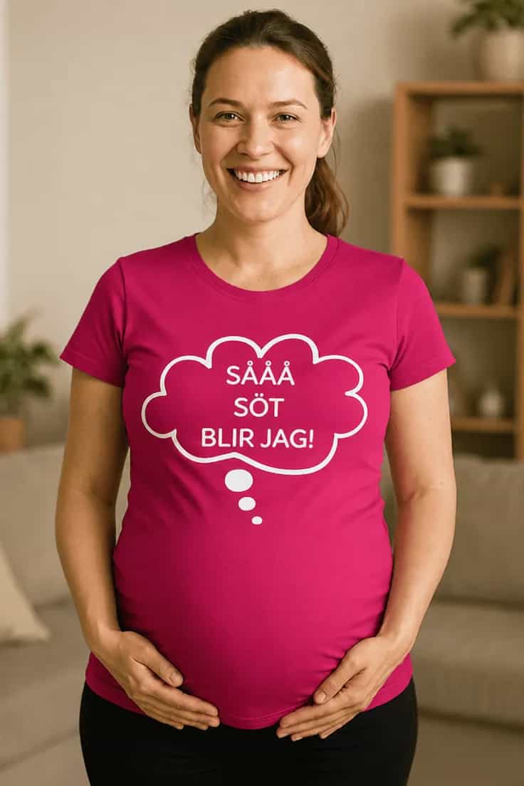 Gravid t-shirt SÅÅÅ SÖT BLIR JAG!