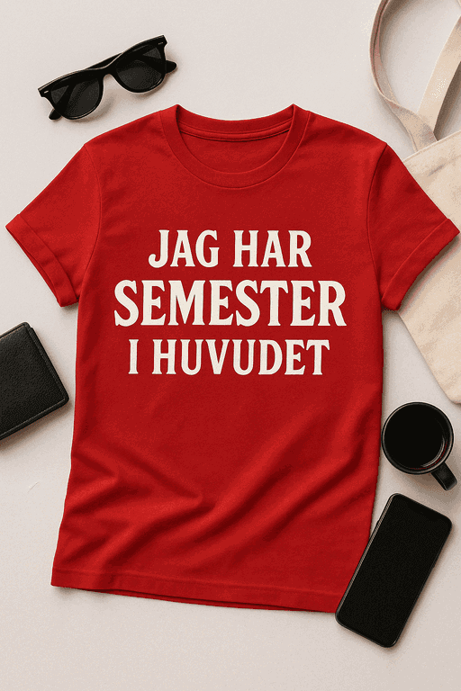 Jag har semester i huvudet - T-shirt