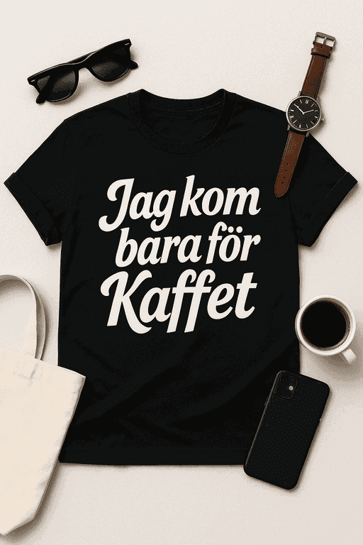 Jag kom bara för kaffet - T-shirt