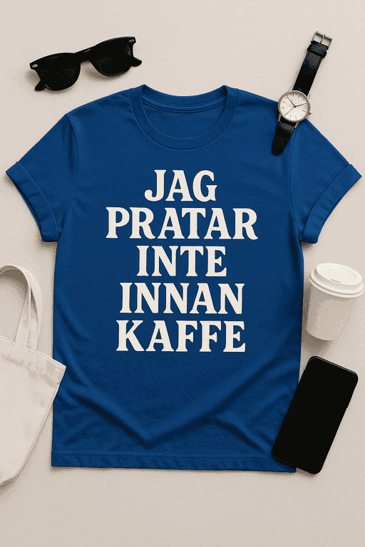 Jag pratar inte innan kaffe - T-shirt