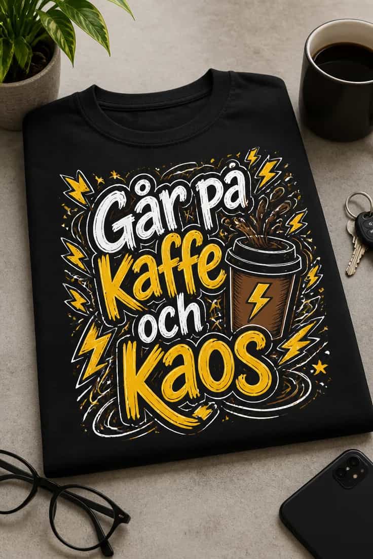 Kaffetröja – Går på kaffe och kaos