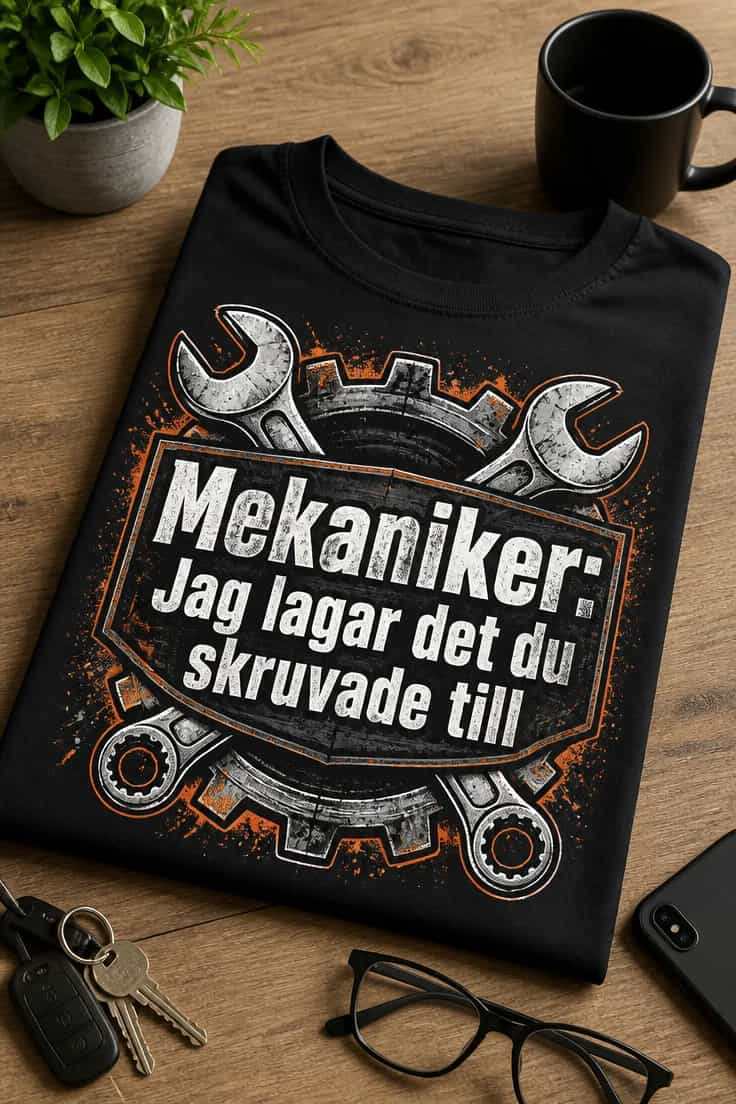 T-shirt mekaniker: Jag lagar det du skruvade till