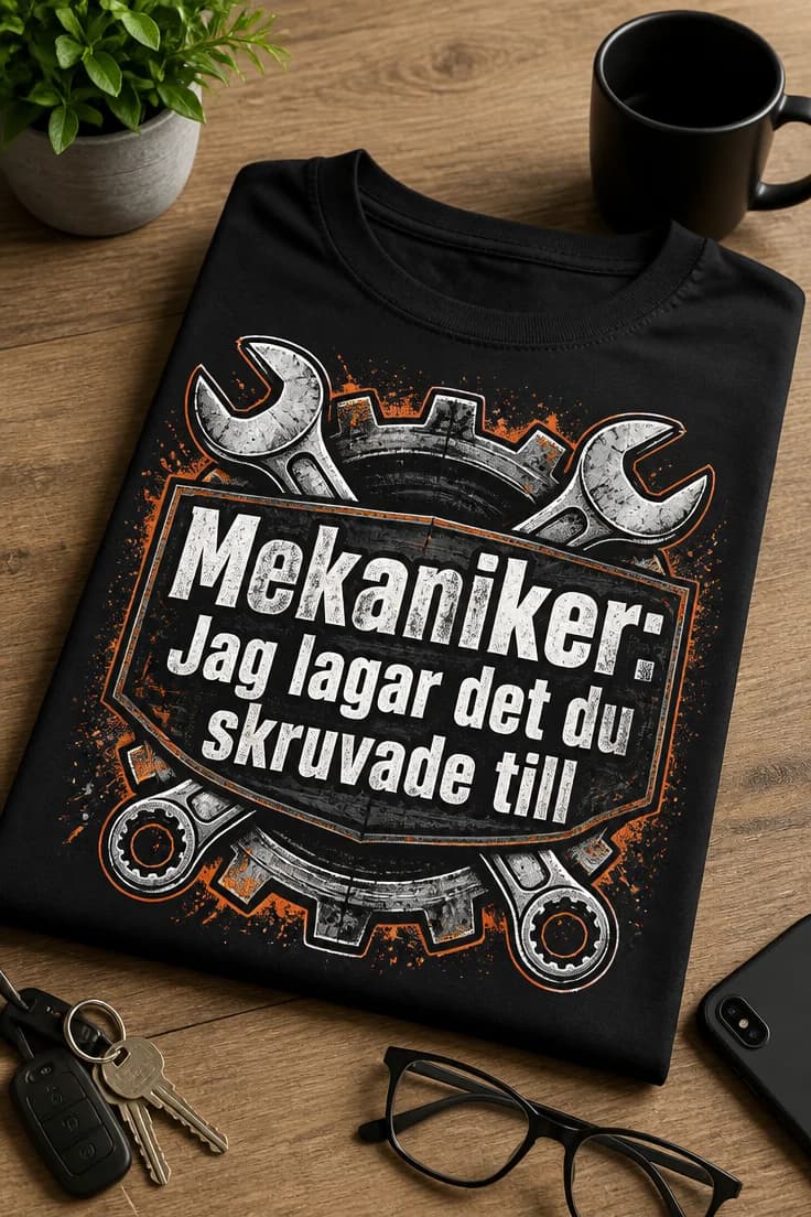 T-shirt mekaniker: Jag lagar det du skruvade till