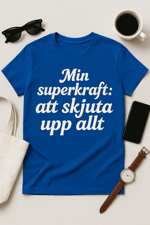 Min superkraft: att skjuta upp allt – T-shirt