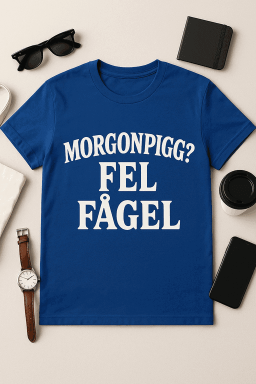 Morgonpigg? Fel fågel – T-shirt