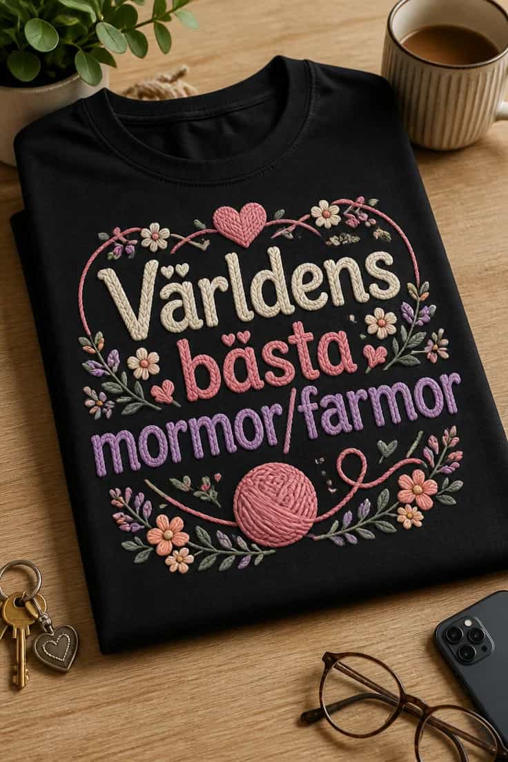 Mormor/farmor t-shirt – Världens bästa mormor/farmor
