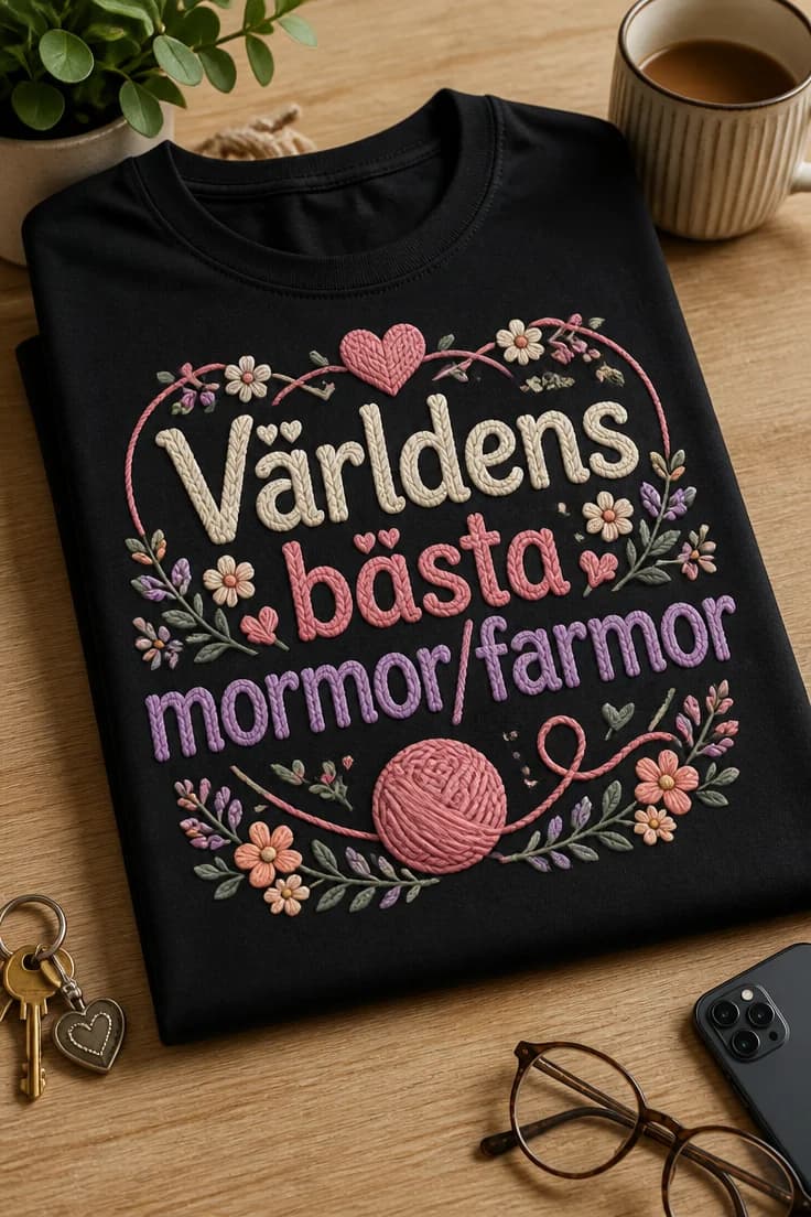 Mormor/farmor t-shirt – Världens bästa mormor/farmor