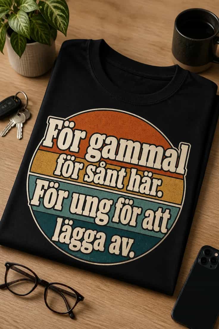 Rolig födelsedagströja – För gammal för sånt här