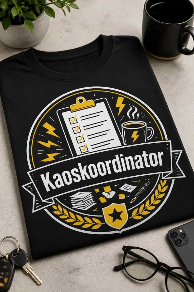 Rolig kontors-T-shirt Kaoskoordinator