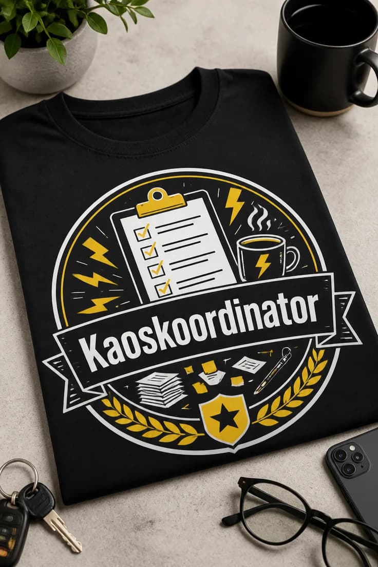 Rolig kontors-T-shirt Kaoskoordinator