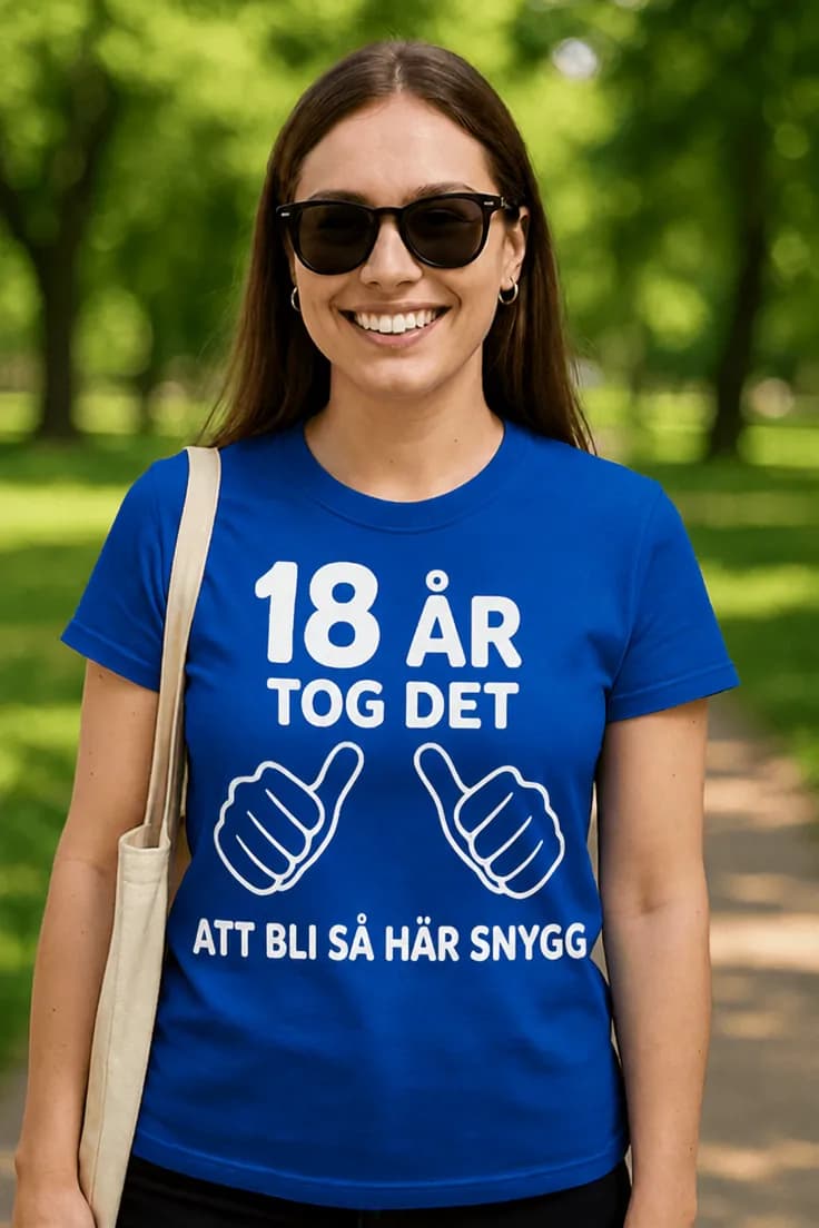 Rolig t-shirt 18 år tog det – 18 ÅR TOG DET