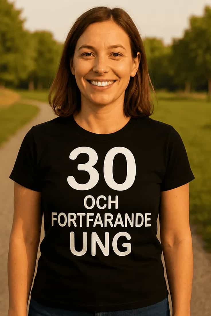 Rolig t-shirt 30 och fortfarande ung