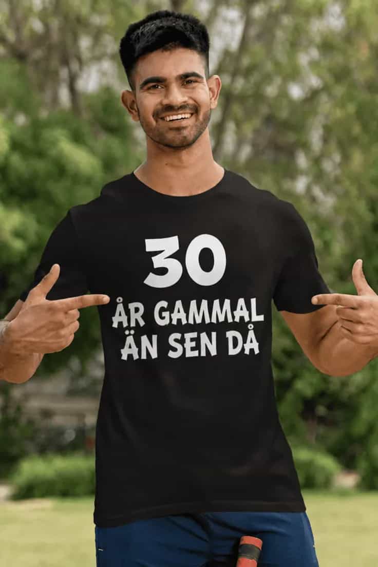 Rolig t-shirt 30 år än sen då