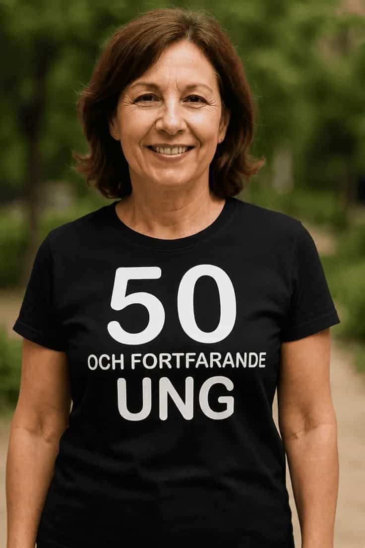 T-shirt 50 och fortfarande ung