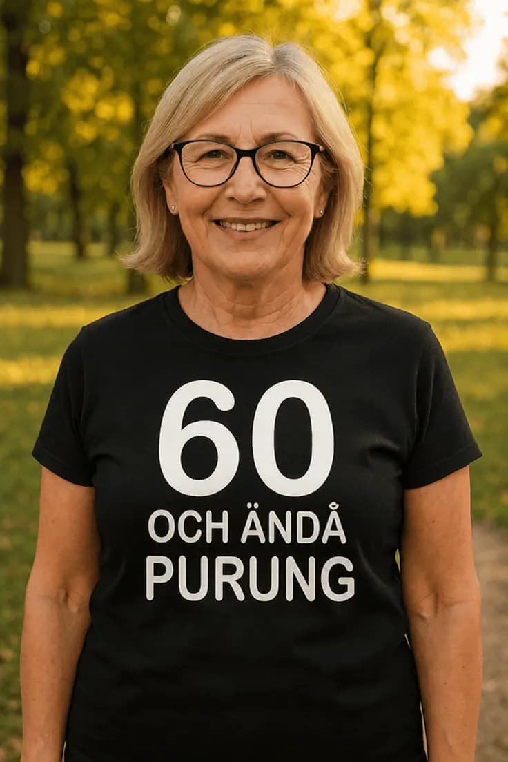 T-shirt 60 och purung – klassisk stavning, klassisk stil