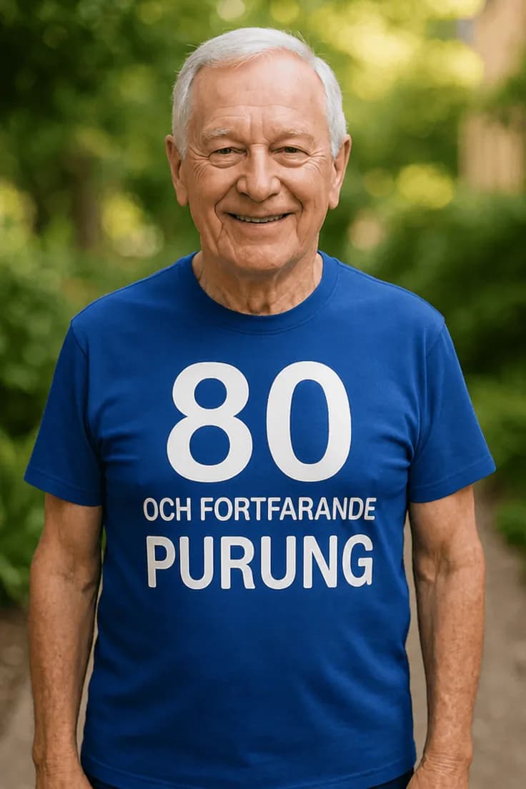 Rolig t-shirt 80 och fortfarande purung