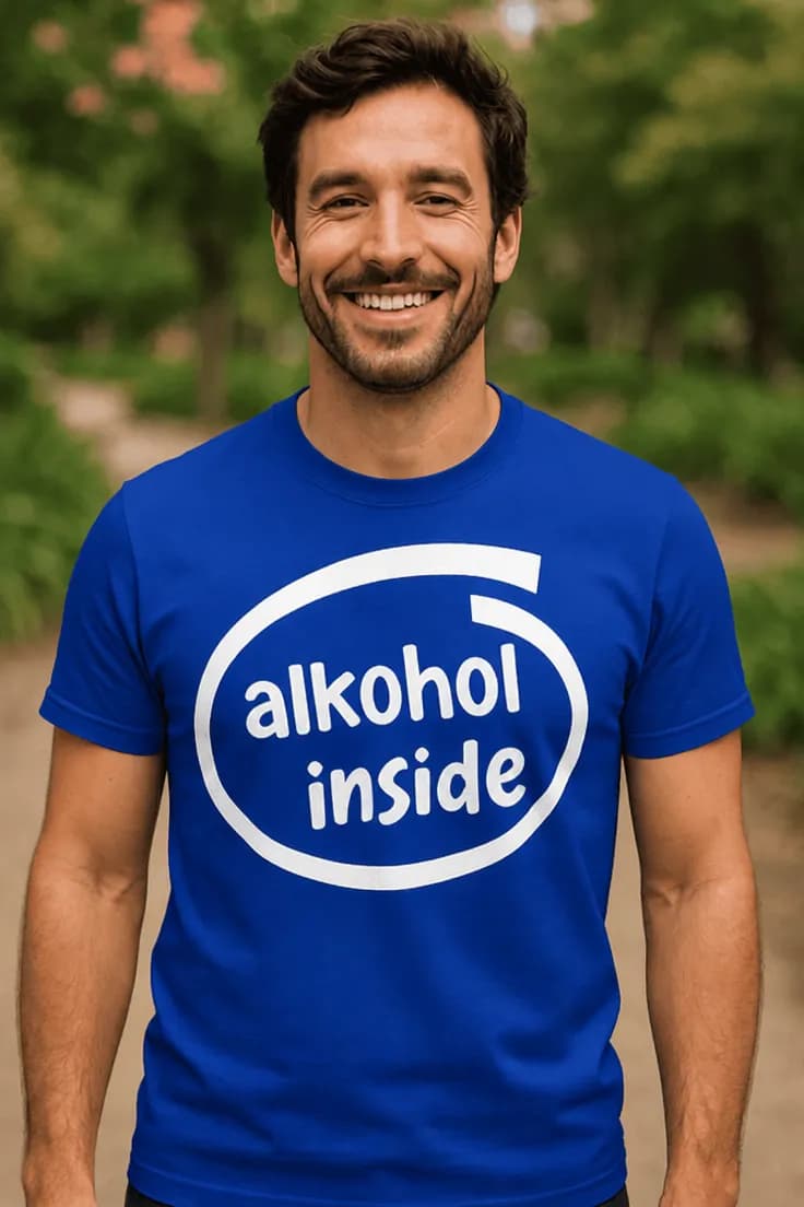 Rolig t-shirt Alkohol inside