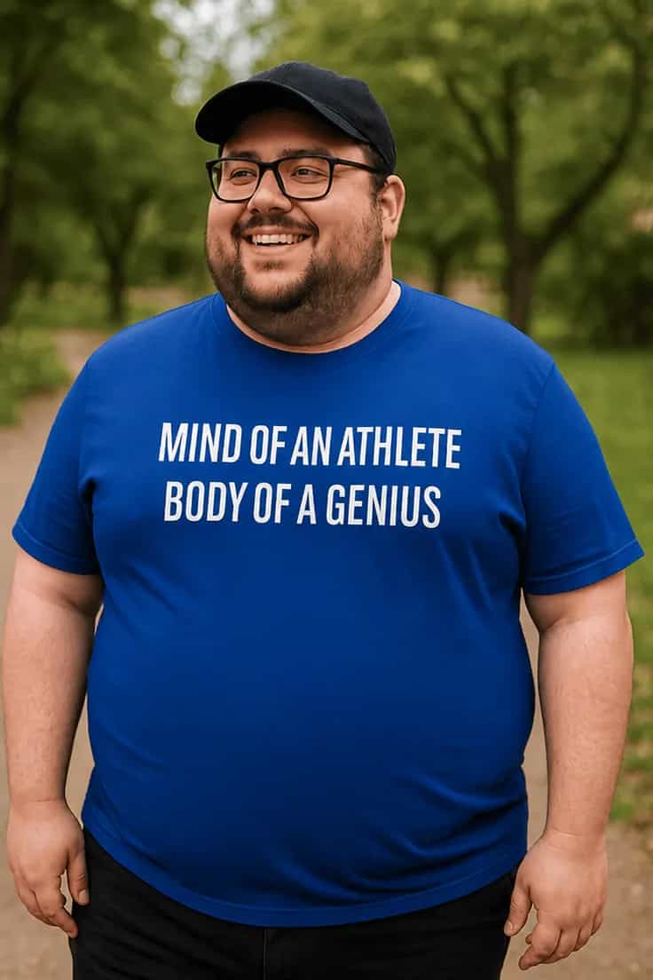 Rolig t-shirt Atlet och geni – MIND OF AN ATHLETE BODY