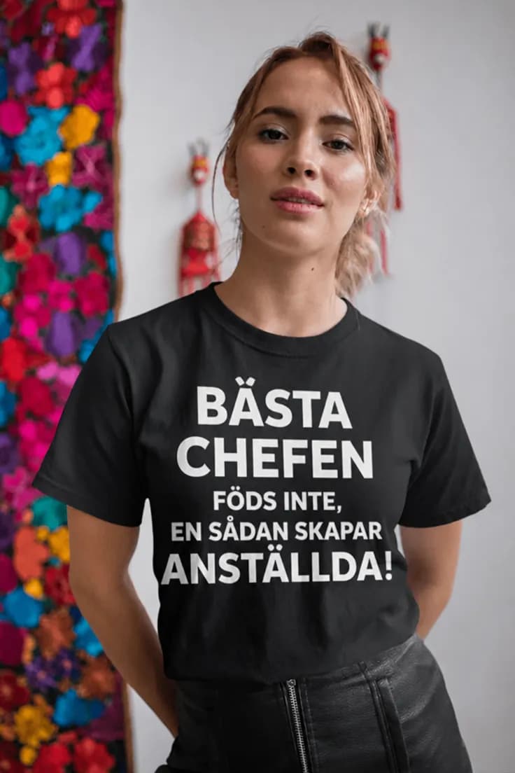 Rolig t-shirt Bästa chefen – BÄSTA CHEFEN