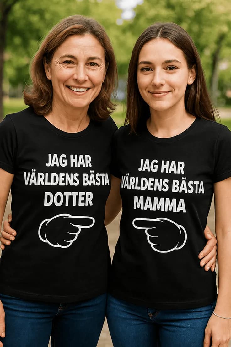 Rolig t-shirt Bästa dotter och mamma – JAG HAR