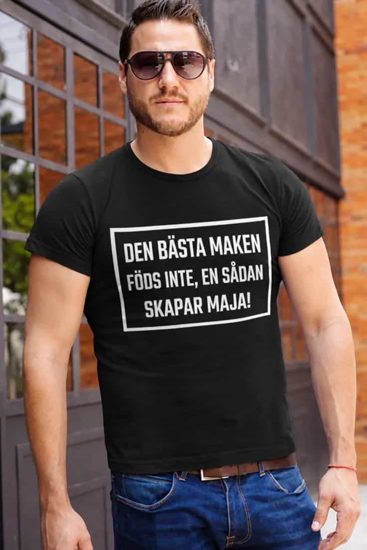 Rolig t-shirt Bästa maken med namn
