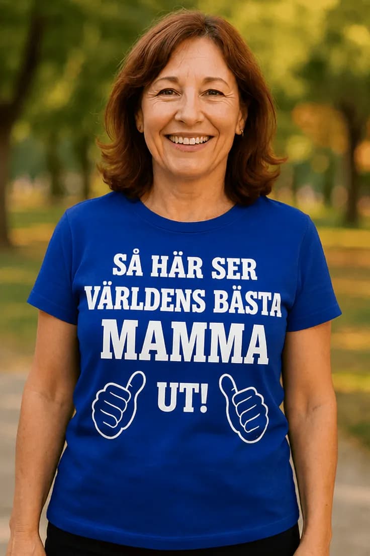 T-shirt Bästa mamma i världen med valfri text